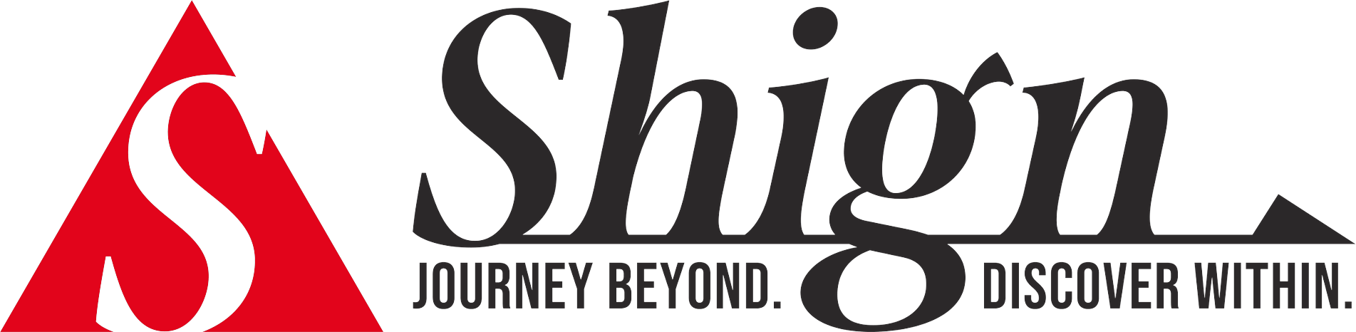 Shign — Journey Beyond. Discover Within. ロゴ