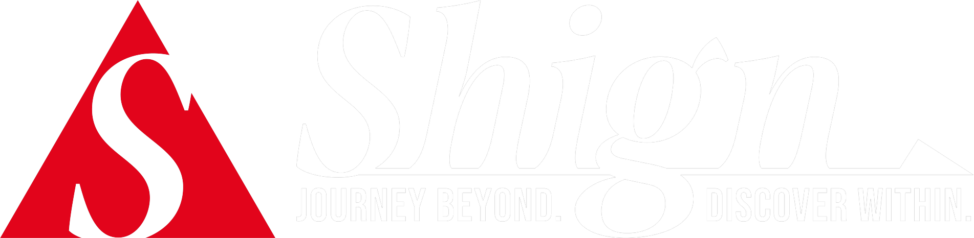 Shign — Journey Beyond. Discover Within. ロゴ